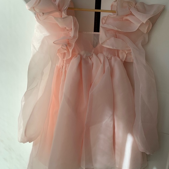 NWT RARE Color Selkie Sugarfrill Puff Dress in Baby Powder XS - Picture 5 of 9